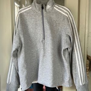 Gray Adidas Half-zip Sweatshirt